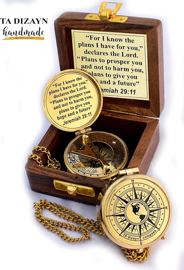 For I Know The Plans I Have For You, Jeremiah 29:11, Solid Brass Directional - Image 6