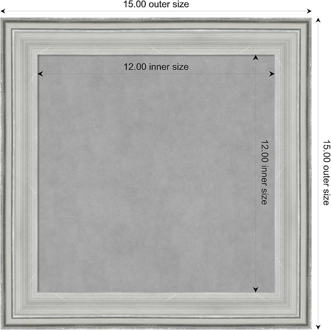 Amanti Art Silver Framed Magnetic Board 15x15 X-Small Vision Board - Image 4