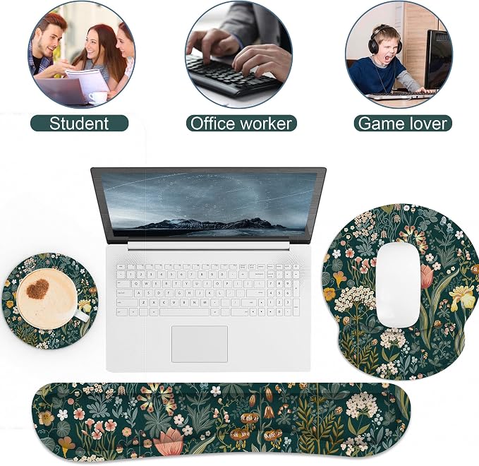 Ergonomic Mouse Pad with Wrist Rest and Keyboard Wrist Rest, Mousepad and Wrist - Image 8