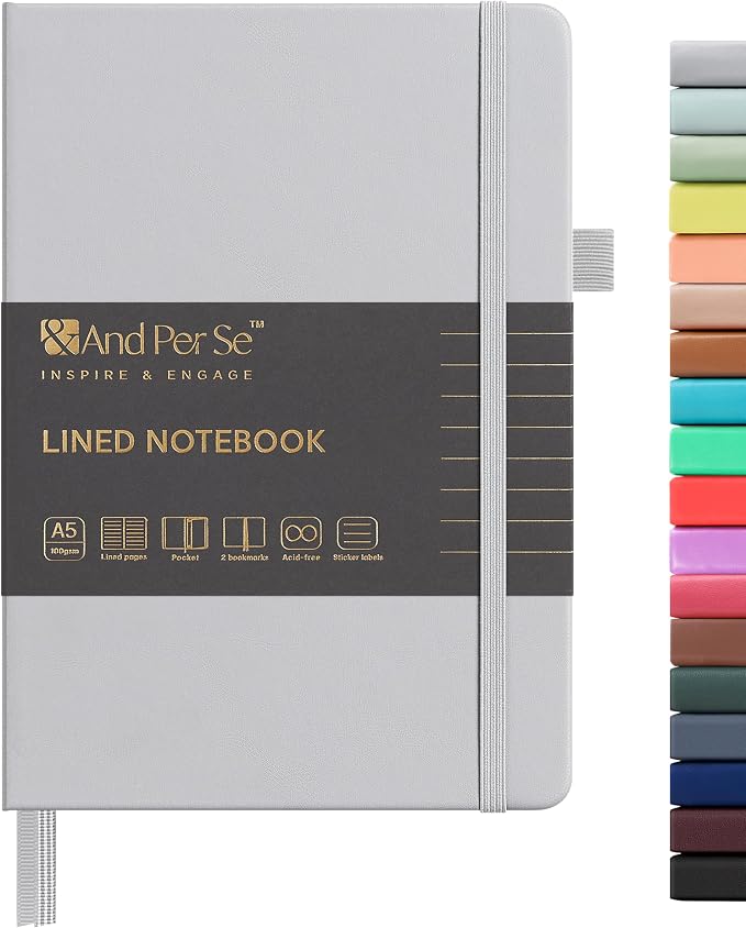 &And Per Se Lined Journal Notebook, 160 Pages, A5 5.7 x 8 inches College Ruled by AndPerSe