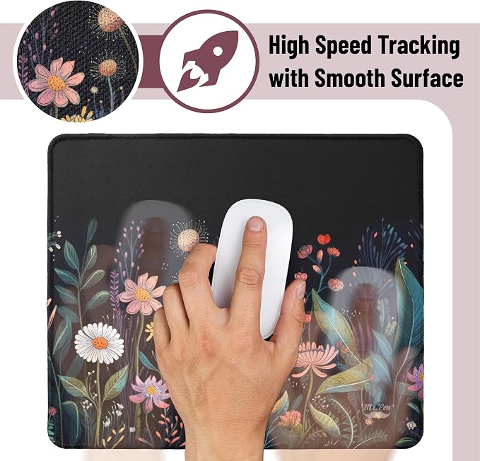 Mr. Pen- Mouse Pad, 12.5"x 10.5", 2 Pack, Garden Flowers | Laptop and Computer - Image 4
