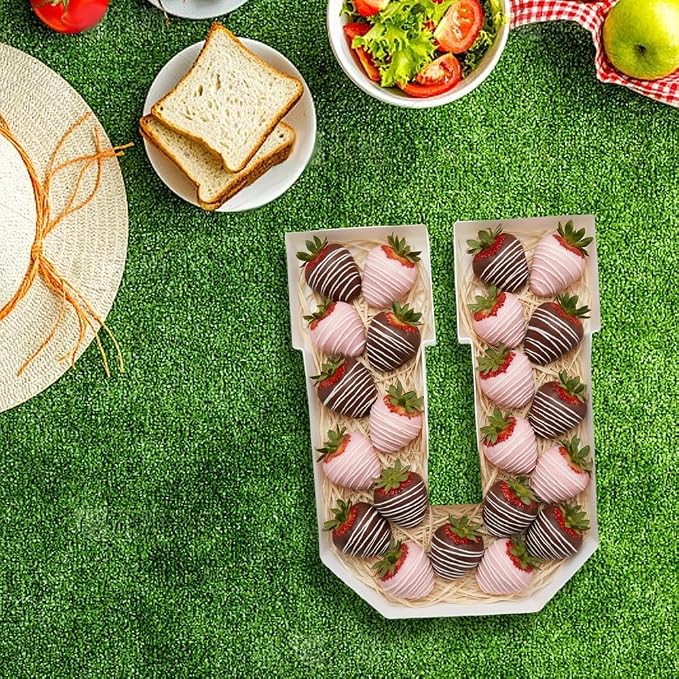 Plastic Fillable Letter Charcuterie Box, 10in Reusable Alphabet Shaped Tray - Image 7