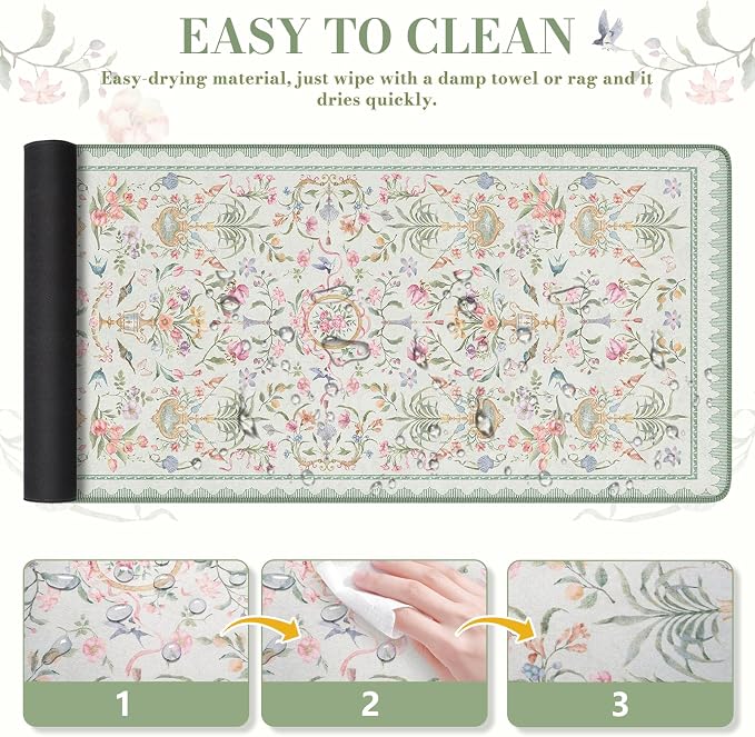 iCasso Desk Cover Mat Green, Extra Large Mouse Pad - Image 5