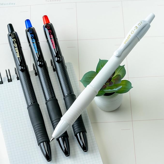 PILOT, G2 Edge Black, Blue and Red, Premium Gel Roller Pens, Sensory Writing Experience, 8ct box, Fine Point 0.7 mm-DeskLoop Office