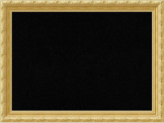 Amanti Art Black Cork Board for Wall, 24x32 Vision Board with Gold Wood Frame, Medium Corkboard Office Decor for Home Organization, Traditional Corkboard Pinboard to display items for home-DeskLoop Office