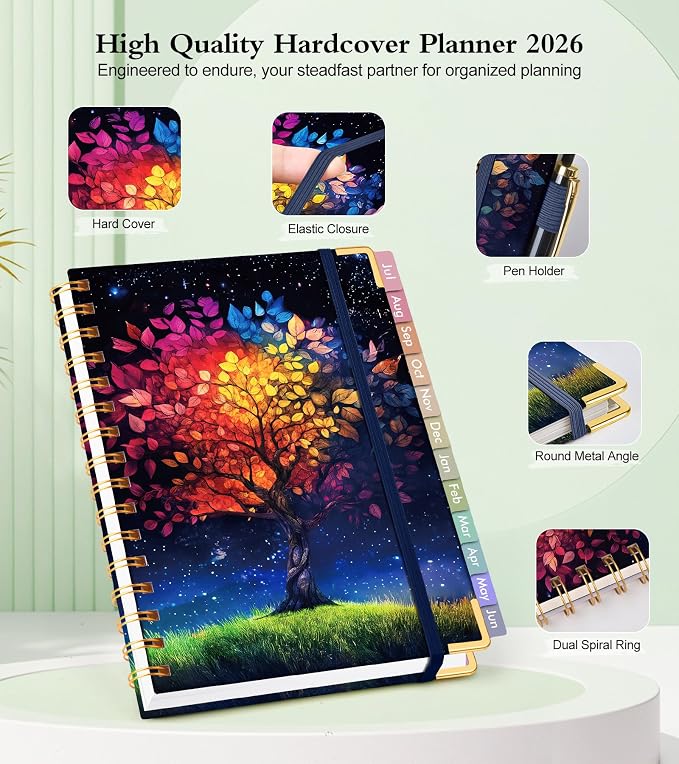 Academic Planner 2026-2027, Hardcover Weekly and Monthly Calendar Planner from - Image 4