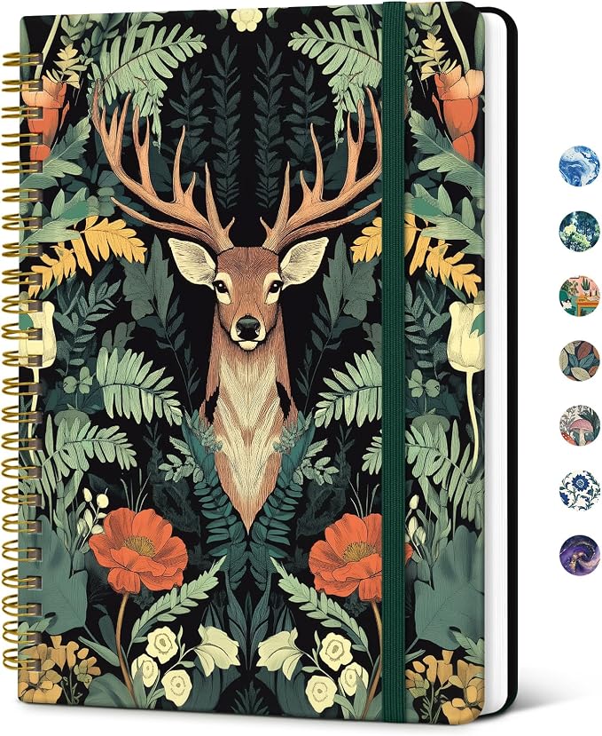 Taja Lined Spiral Journal Notebook by Taja