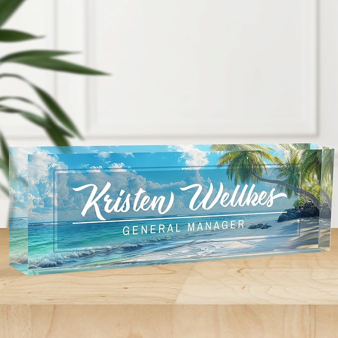 Personalized Office Name Plate, Custom Name Plate by Flpoxzd