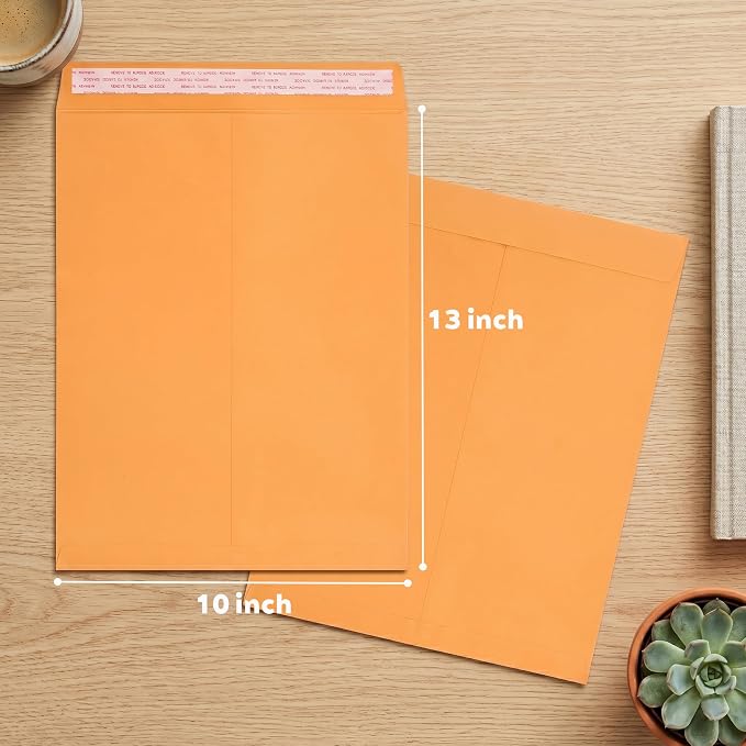 10x13 Yellow Manila Envelopes, 20 Pack Large Catalog Envelopes - Image 3