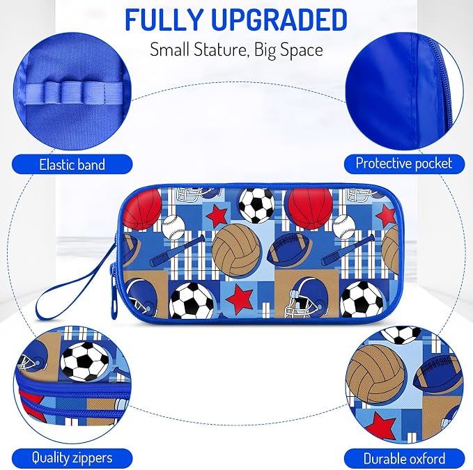 Fitvc Large Pencil Case for Boys, Sports Boys Pencil Pouch for Kids Teens School - Image 2