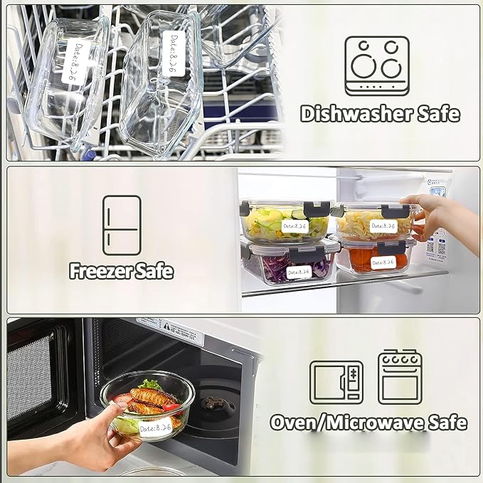 1000 Pcs Blank Removable Freezer Labels Water Oil Resistant - Image 5