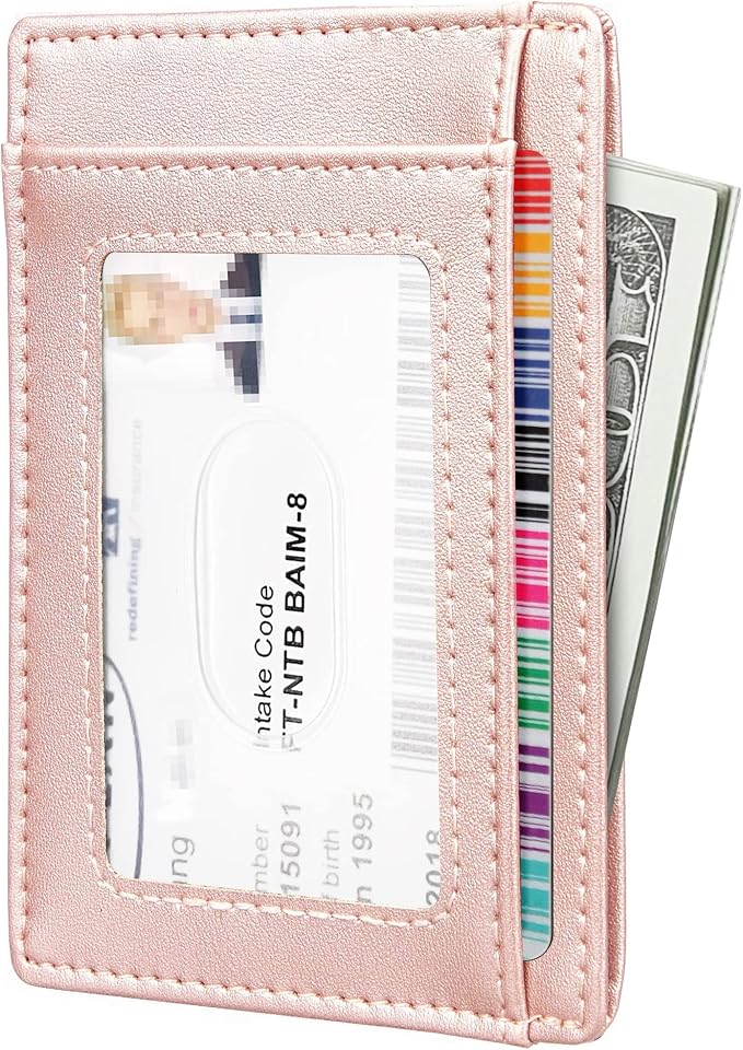 Travelambo Front Pocket Minimalist Leather Slim Wallet RFID Blocking Medium Size - Image 2