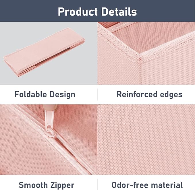 DIMJ Drawer Organizer Clothes Storage - 24 Pack Baby Dresser Organizer for Nursery, Small Fabric Closet Drawer Organizer Bins for Underwears Socks, Foldable Storage Dividers Organization for Bedroom-DeskLoop Office