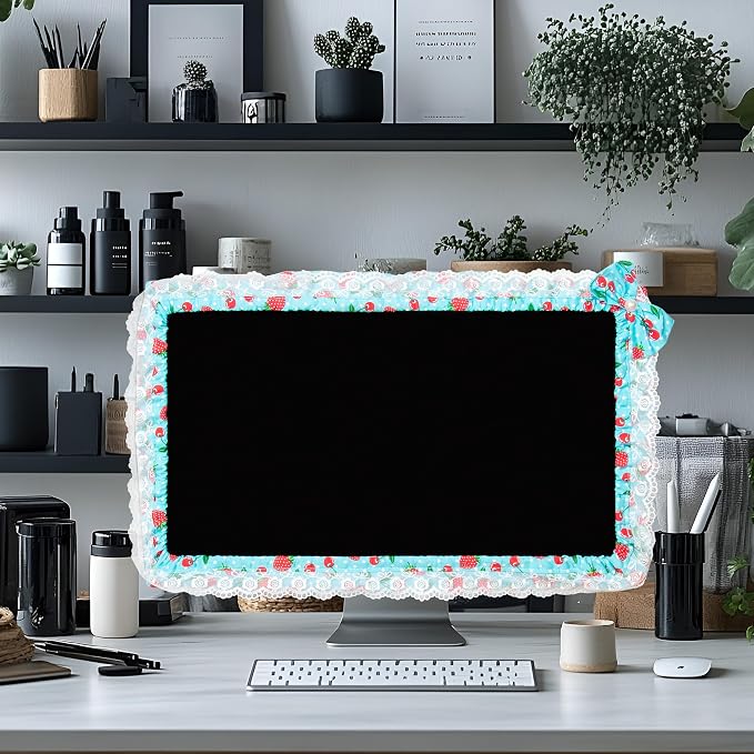 Kingshion 24-inch Cute Lace Fabric Monitor Cover - Image 5