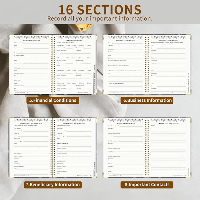 Peace of Mind Planner, Spiral End of Life Planner - Image 5