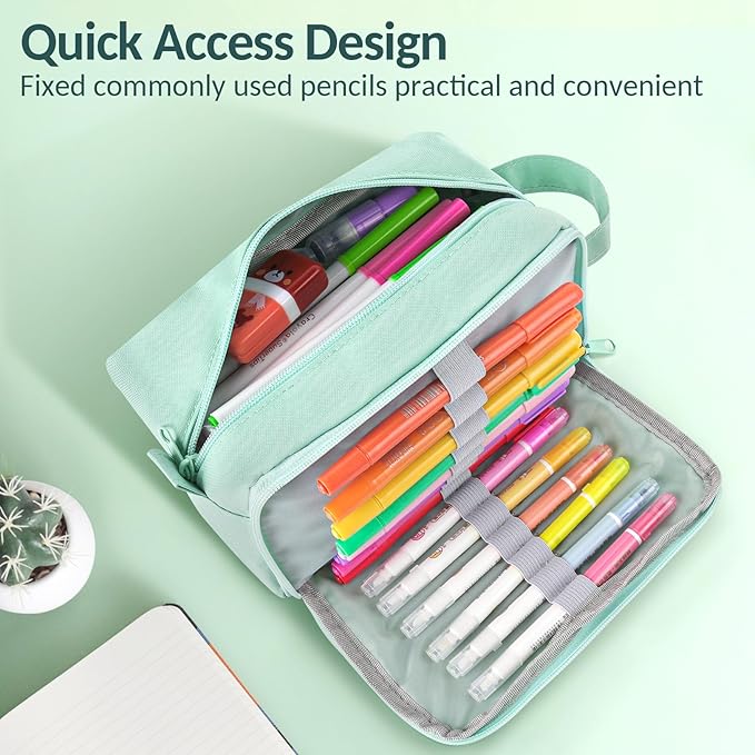 Sooez Original High Capacity Pencil Case, Big Pencil Bag Pouch Box Organizer - Image 3
