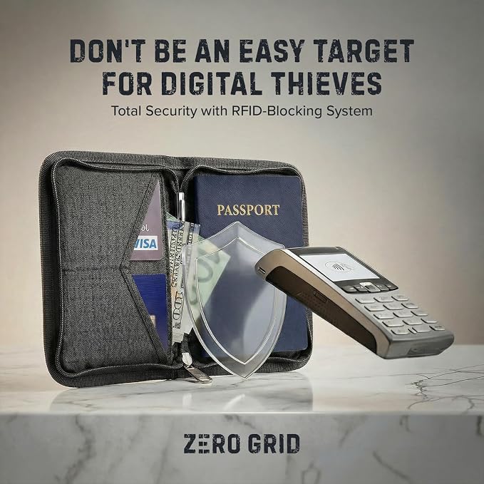 Zero Grid RFID Family Passport Holder - Image 6