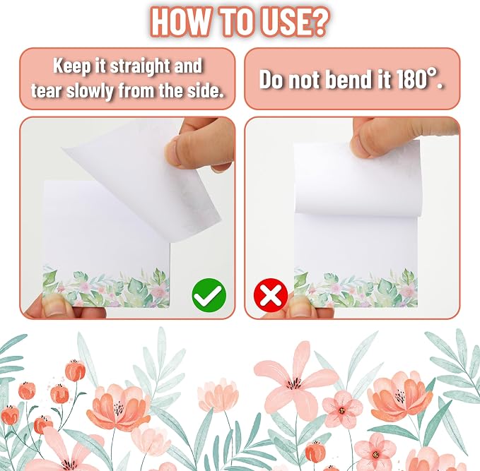 Mr. Pen- Wildflower Sticky Notes, 6 Pack, 300 Sheets | Untamed Flora Sticky - Image 3