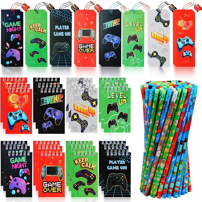 Kolewo4ever 148 Pieces Video Game Theme Stationery Set:100 Pcs Video Game by Kolewo4ever
