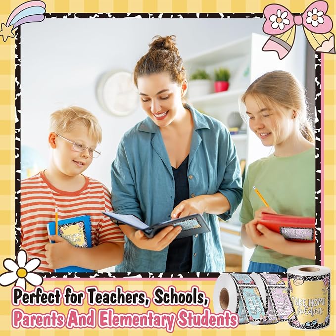 600 Pcs 3 Rolls Student Homework Folder Labels Take Home Folder Return to - Image 5