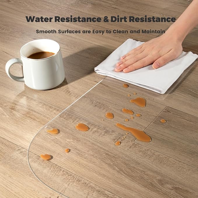 Yecaye Office Chair Mat for Hardwood Floor, PVC Heavy Duty Floor Protector for - Image 4