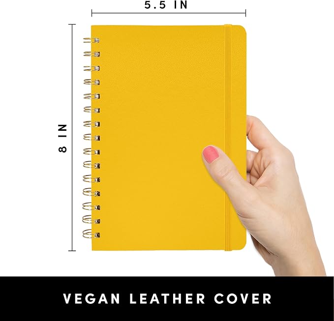 PAPERAGE Lined Spiral Journal Notebook, 160 Pages, Hardcover Journal - Image 2