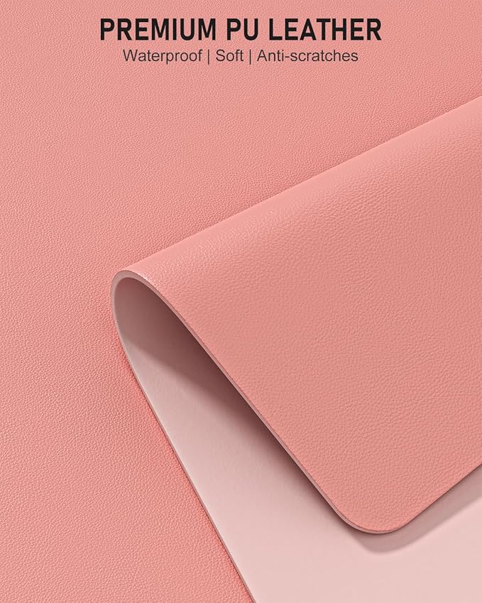 Desk Pad, 23.6" x 13.8" PU Leather Non-Slip Desk Mat Large Mouse Pad - Image 3