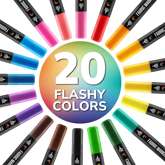 Zenacolor 20 Fabric Markers - Image 3