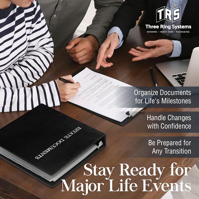 TRS Estate Planning Binder Kit – Pre-Labeled Tabs, Sheet Protectors | 1.5" - Image 5