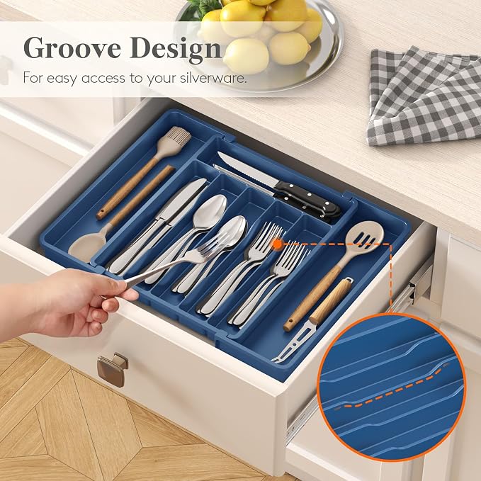 Lifewit Silverware Drawer Organizer, Expandable Utensil Tray - Image 8