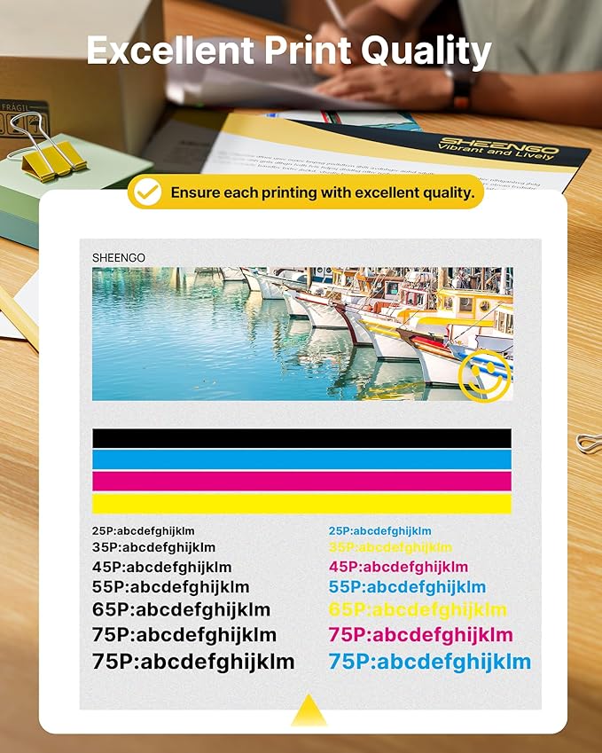 910XL Ink Cartridges for HP Printers (4 Pack) Replacement for HP 910XL Ink Cartridges Combo Pack Use for OfficeJet 8010 8020 Series, Pro 8020, 8030 Series Printer | Black Cyan Magenta Yellow-DeskLoop Office