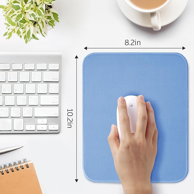 Blue Mouse Pad, 10.2 x 8.2 Inch, 3mm Thick, Ultra-Smooth, Waterproof, Suitable - Image 3