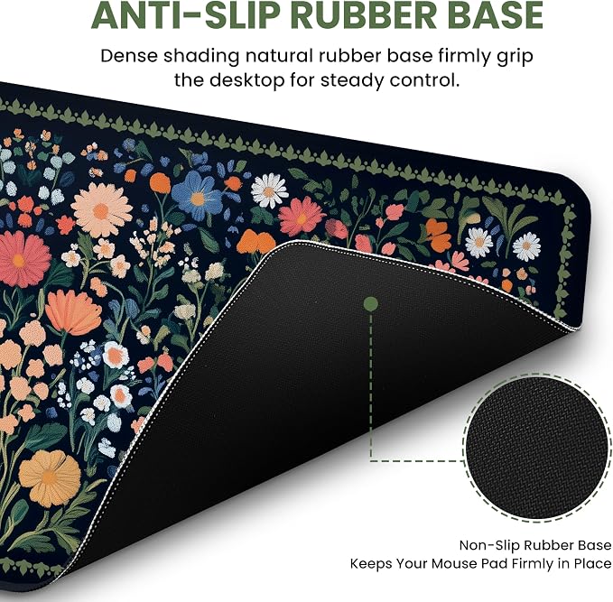 Aesthetic Desk Mat, Cute Whimsy Garden Desk Pad Protector - Image 3
