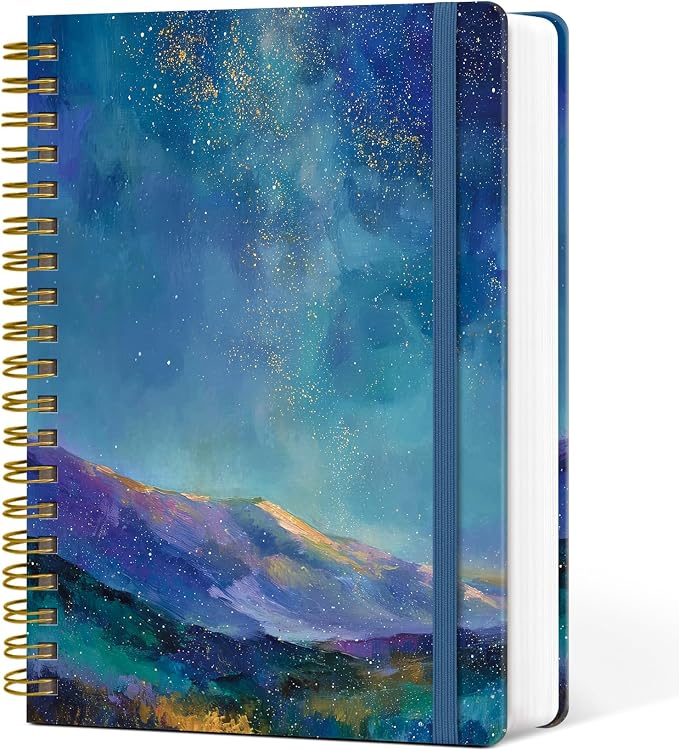 Lined Spiral Notebook Journal for Work, 300 Pages Thick B5 College Ruled by Taja