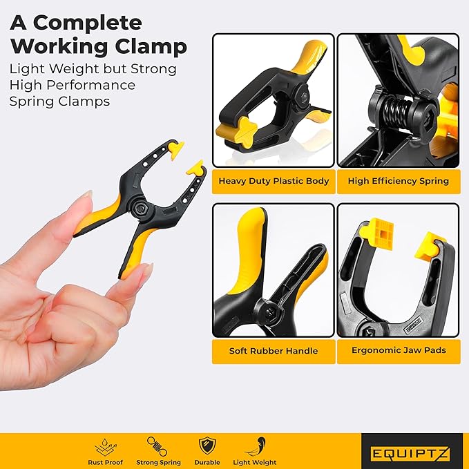 EQUIPTZ Spring Clamps 3 inch - Image 2