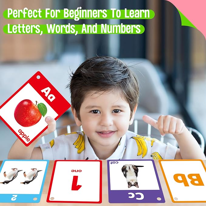 Alphabet & Number Flashcards, 36 Double-Sided Cards Uppercase & Lowercase - Image 5