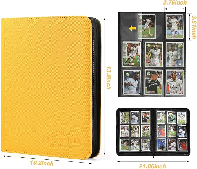9 Pockets Card Binder, Premium Zip Trading Card Binder, 540 Double Sided Pocket - Image 2