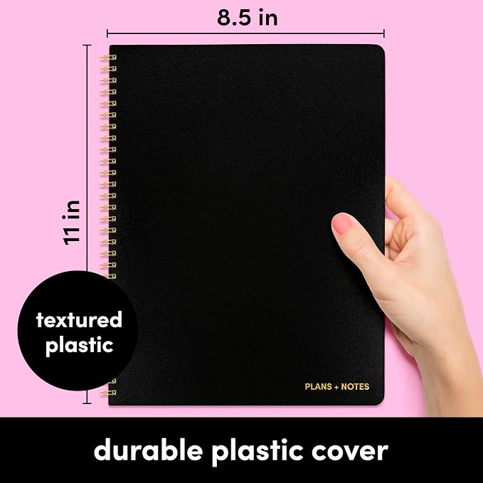 PAPERAGE Undated Daily Planner & To Do List Notepad, 8.5 in x 11 in, Spiral - Image 2