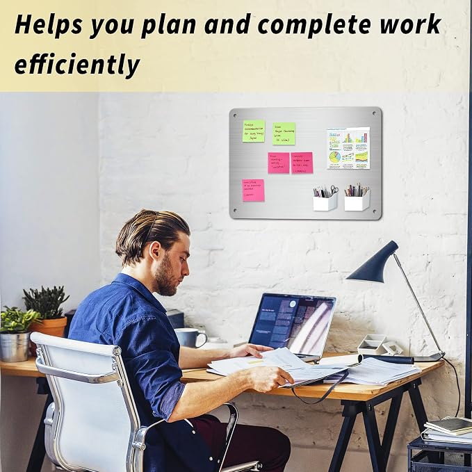 2Pack Magnetic Board 17.5" x 11.4" Magnet Bulletin Board is Suitable - Image 6