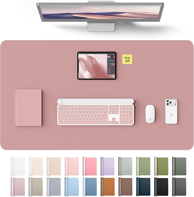 YSAGi Leather Desk Protector, Office Mat, Large Mouse Mat, Non-Slip PU Leather by YSAGi