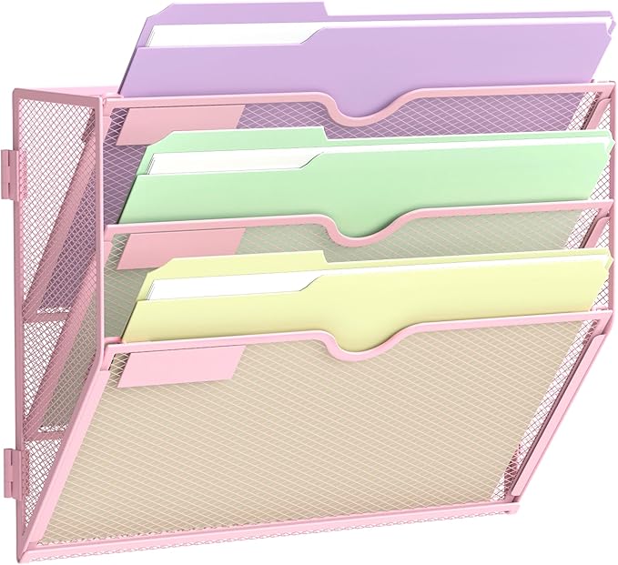 SUPEASY 3 Tier Wall File Organizer, Hanging Wall Mounted Mail Organizer by SUPEASY