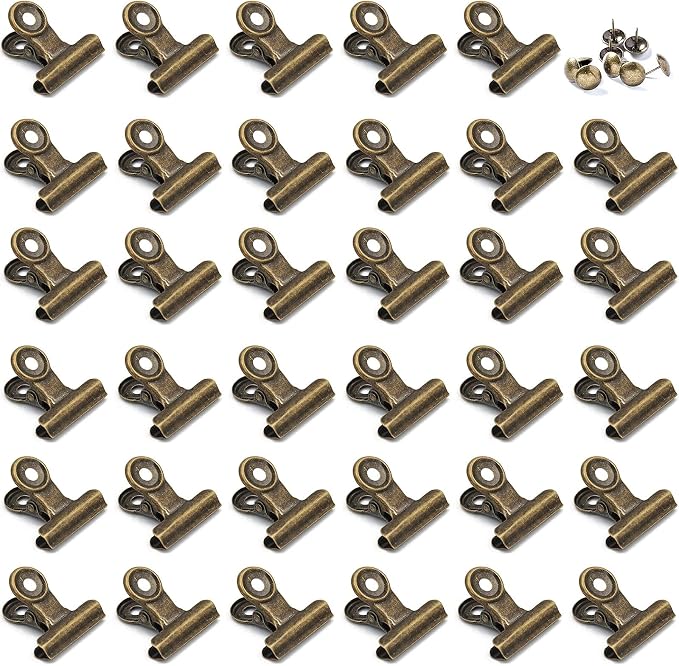 Bulldog Clips with Hole for Push-pin, Paper File Clips with Strong Spring - Image 7