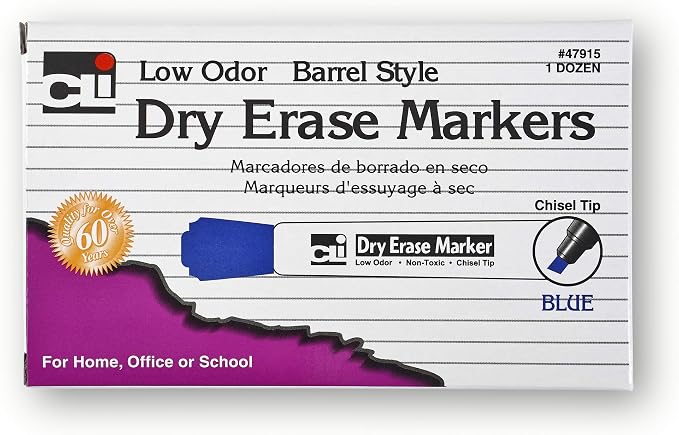 Charles Leonard Dry Erase Markers, Barrel Style - Image 2