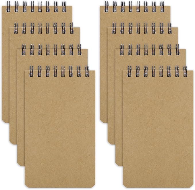 Thboxes 8 Pack Pocket Notebook, 3x5 Small Spiral Notebooks by Thboxes