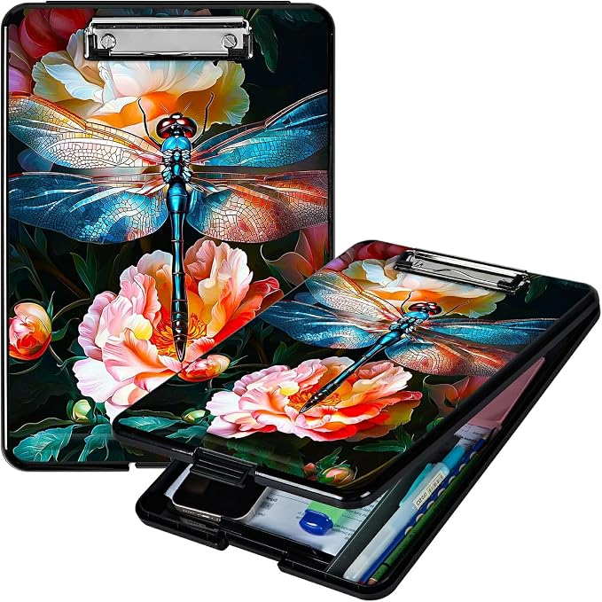 Peony Dragonfly A4 Clipboard by Unknown