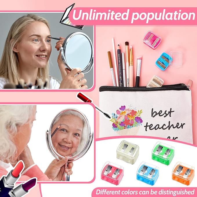 Chuangdi 5 Pack Makeup Pencil Sharpener Plastic Lip Liner Pencil Eyeliner - Image 6