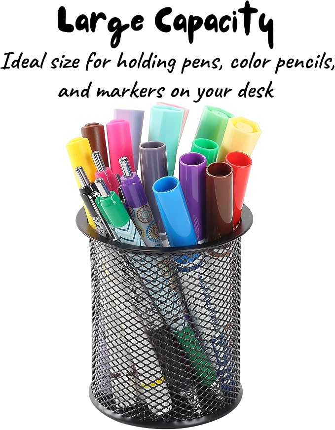 Mr. Pen- Mesh Pen Holder, Pen Holder, Pencil Cup Holder | Black Pen Holder - Image 5