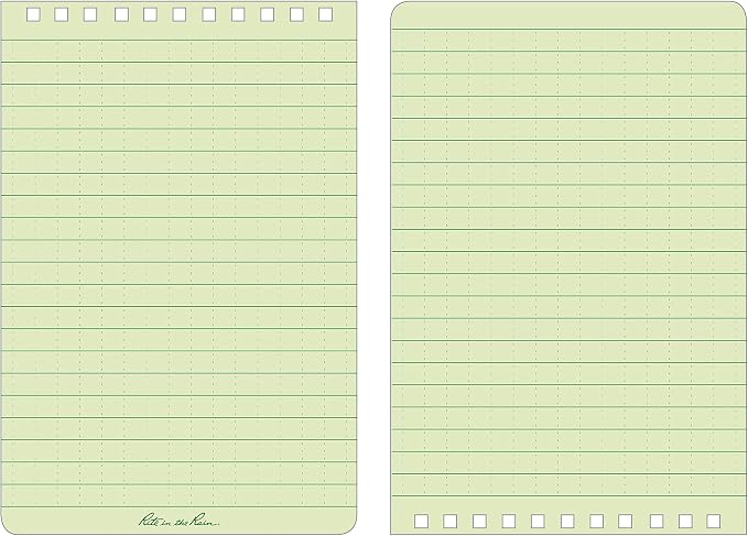 Rite In The Rain Weatherproof Top Spiral Notebook, Universal Pattern, 3 Pack - Image 11