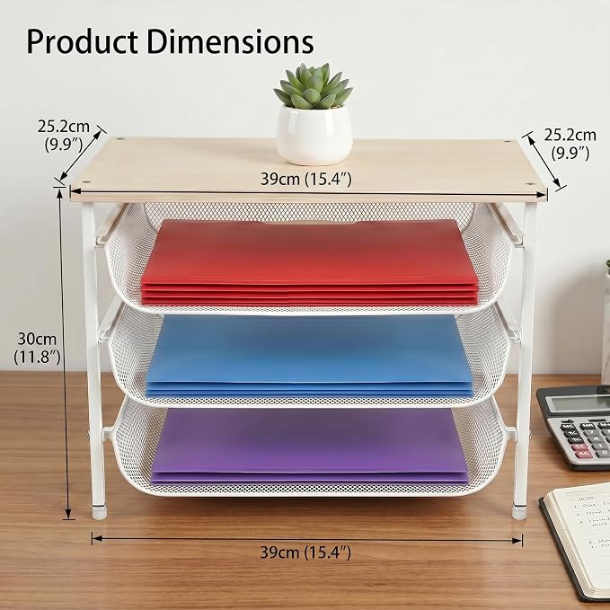 4-Tier Mesh Desk Organizer - Image 5