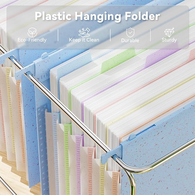 ANSOOK Letter Size Hanging File Folders, Expandable 7 Accordion Pockets - Image 2